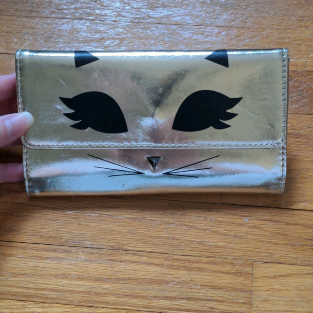 Metallic Gold Cat Clutch